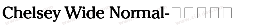 Chelsey Wide Normal字体转换